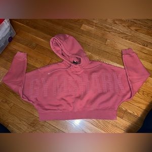 Gymshark cropped hoodie, size small, color rusty red-ish